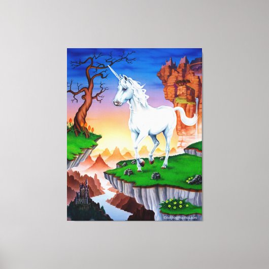 Dreifach gedehnte Leinwand Fantasie Unicorn (Vorderseite)