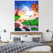 Dreifach gedehnte Leinwand Fantasie Unicorn (Insitu (Schlafzimmer))