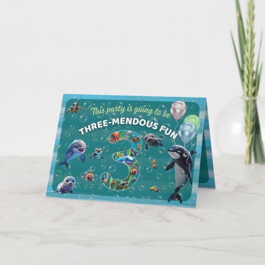 Dreifach geklapptes Party: horizontale Einladung (Vorderseite)