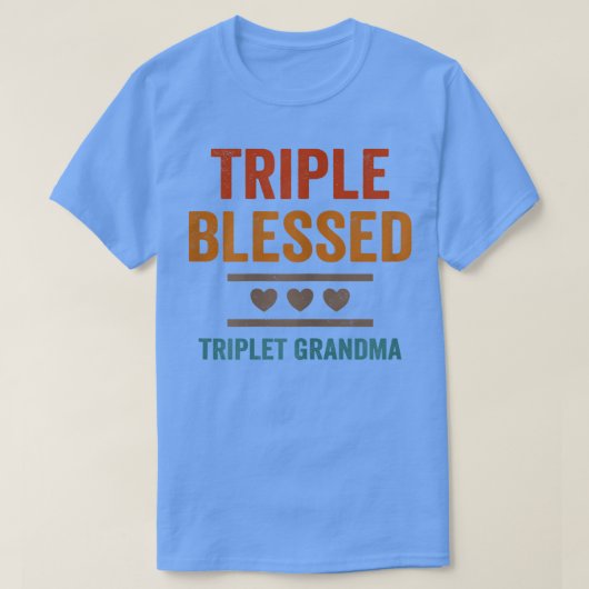 Dreifach gesegnete Frauen Triole Oma Grandkids Fu T-Shirt (Design vorne)