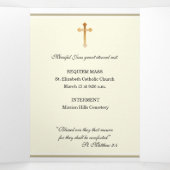 Dreifach Guadalupe-Rose Katholische Beerdigungsden Dreifach Gefaltete Karte (Innenseite Mitte)