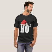 Dreifach Ho Ho dritte Potenz Mathe-Nerd lustiges W T-Shirt (Vorne ganz)