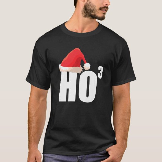 Dreifach Ho Ho dritte Potenz Mathe-Nerd lustiges W T-Shirt (Vorderseite)