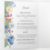 Dreifach Hochzeitseinladung von Sage Green Wildblu Dreifach-gefaltete Programmkarte (Innen Erste Seite)