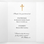 Dreifach-Jungfrau Mary Katholic Beerdigung Heilige Dreifach Gefaltete Karte (Innenseite Mitte)