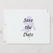 Dreifach Lila Iris Save The Date (Rückseite)