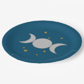 Dreifach-Mond-Papierteller Pappteller (Schrägansicht)