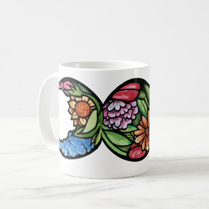 Dreifach-Mond-Symbol-Blüte Kaffeetasse