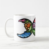 Dreifach-Mond-Symbol-Blüte Kaffeetasse (Links)