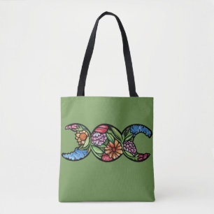 Dreifach-Mond-Symbol-Blüte Tasche