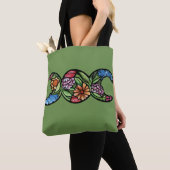 Dreifach-Mond-Symbol-Blüte Tasche (Von Nahem)