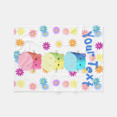 Dreifach Niedliche Kawaii Hamsters Custom Fleecedecke (Vorderseite (Horizontal))