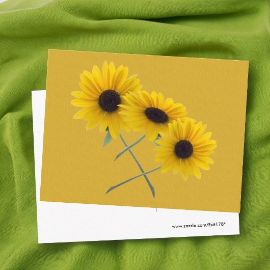Dreifach-Sonnenblume Fügen Sie Ihr individuelles F Postkarte