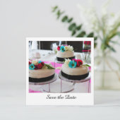 Dreifach-Torte Save-the-Date Save The Date (Stehend Vorderseite)