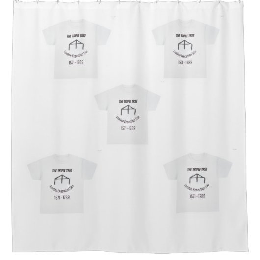 Dreifach Tree T-Shirt Duschvorhang (Vorderseite)