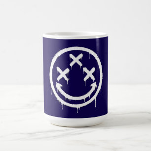Dreifach X-Augen Graffiti-Lächeln Kaffeetasse