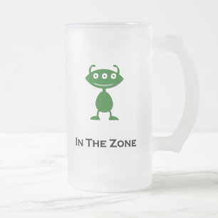 Dreifachaugen in der Zone grün Mattglas Bierglas