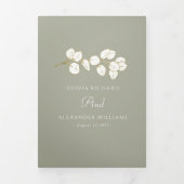 Dreifachbuchstabe des Sage Green Gold Einladung (Cover)