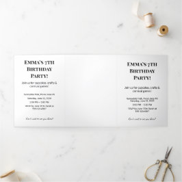 Dreifache Buchstabenkombination für die personalis Dreifach Gefaltete Einladung