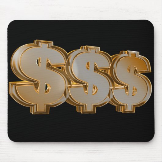 Dreifache Dollar-Zeichen Mousepad (Vorne)