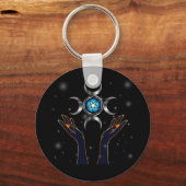 Dreifache Goddess-Symbol-Schlüsselkette Schlüsselanhänger (Vorderseite)