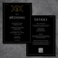 Dreifache Göttin Wiccan Moon Black Wedding Two Sid