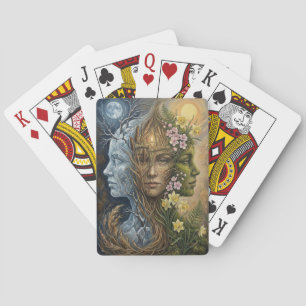 Dreifache Göttin Winter bis Frühling Imbolc Fantas Spielkarten