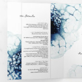 Dreifache Hochzeit in Urlaubsort der blauen Luft Dreifach Gefaltete Einladung (Innen Erste Seite)