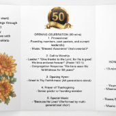 Dreifache Kirche 50. Jahresprogramm Dreifach-gefaltete Programmkarte (Innenseite Mitte)