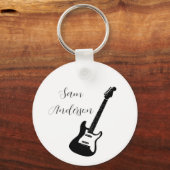 dreifache Kleckse mit Musiker voller Name personal Schlüsselanhänger (Vorderseite)