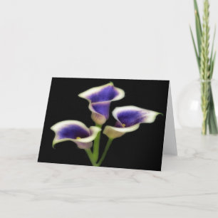 Dreifache königliche lila Blumen-Grußkarten Karte