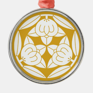 Dreifache Mandarine Silbernes Ornament