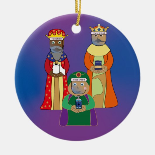 Dreifache Männer Keramik Ornament (Vorne)