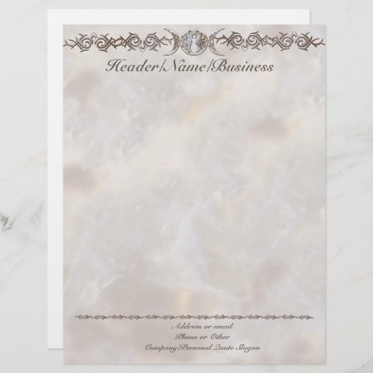 Dreifache Mond-Mondstein-Göttin Briefkopf (Vorne/Hinten)