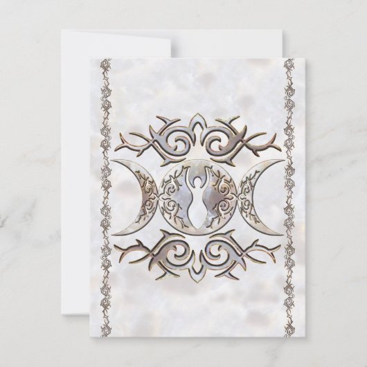 Dreifache Mond-Mondstein-Göttin Einladung (Vorderseite)