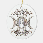Dreifache Mond-Mondstein-Göttin Keramik Ornament (Links)