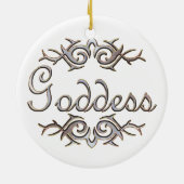 Dreifache Mond-Mondstein-Göttin Keramik Ornament (Hinten)