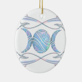Dreifache Mond-Opal-Göttin Keramikornament (Rechts)
