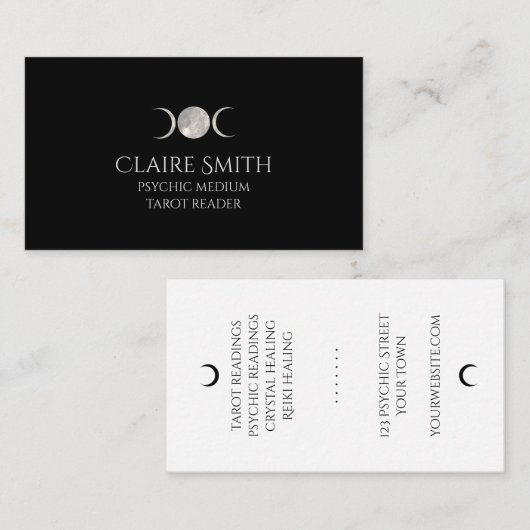Dreifache Mond-Visitenkarte Visitenkarte (Vorne/Hinten)