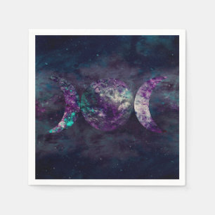 Dreifache Mondgöttin Luna Universum Party Serviette