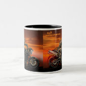 Dreifache Motorrad-Tasse Zweifarbige Tasse (Mittel)