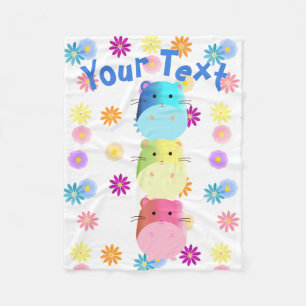 Dreifache niedliche Kawaii Hamster Fleecedecke