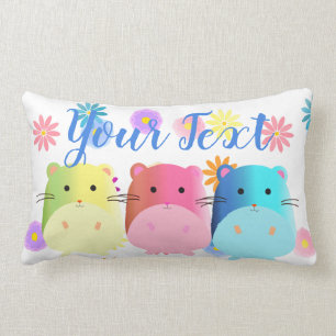 Dreifache niedliche Kawaii Hamster Lendenkissen