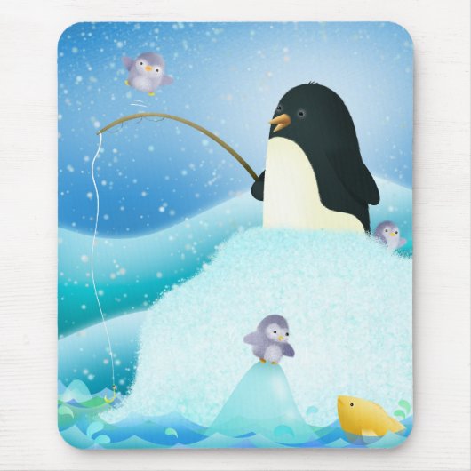 Dreifache Problem-Pinguine - Mäusematte Mousepad (Vorne)