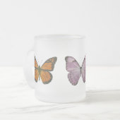 Dreifache Schmetterlings-Tasse Mattglastasse (Vorderseite Links)