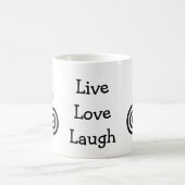 Dreifache Spirale LiveLiebe-Lachen Kaffeetasse (Mittel)