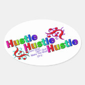 Dreifache Zeit Ovaler Aufkleber (Vorderseite)