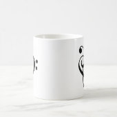 Dreifacher Clef-Basisclef-Herz Kaffeetasse (Mittel)