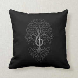 Dreifacher Clef-Baum, dunkel Kissen
