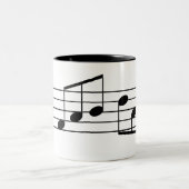Dreifacher Clef-Fab Vater-Kaffee-Tassen-Musiknoten Zweifarbige Tasse (Mittel)